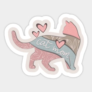 Cat Mom Cat Lady Cat Lover Sticker